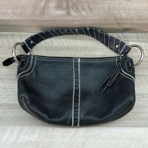 🌻Franco Sarto Black Leather Soho Shoulder Bag